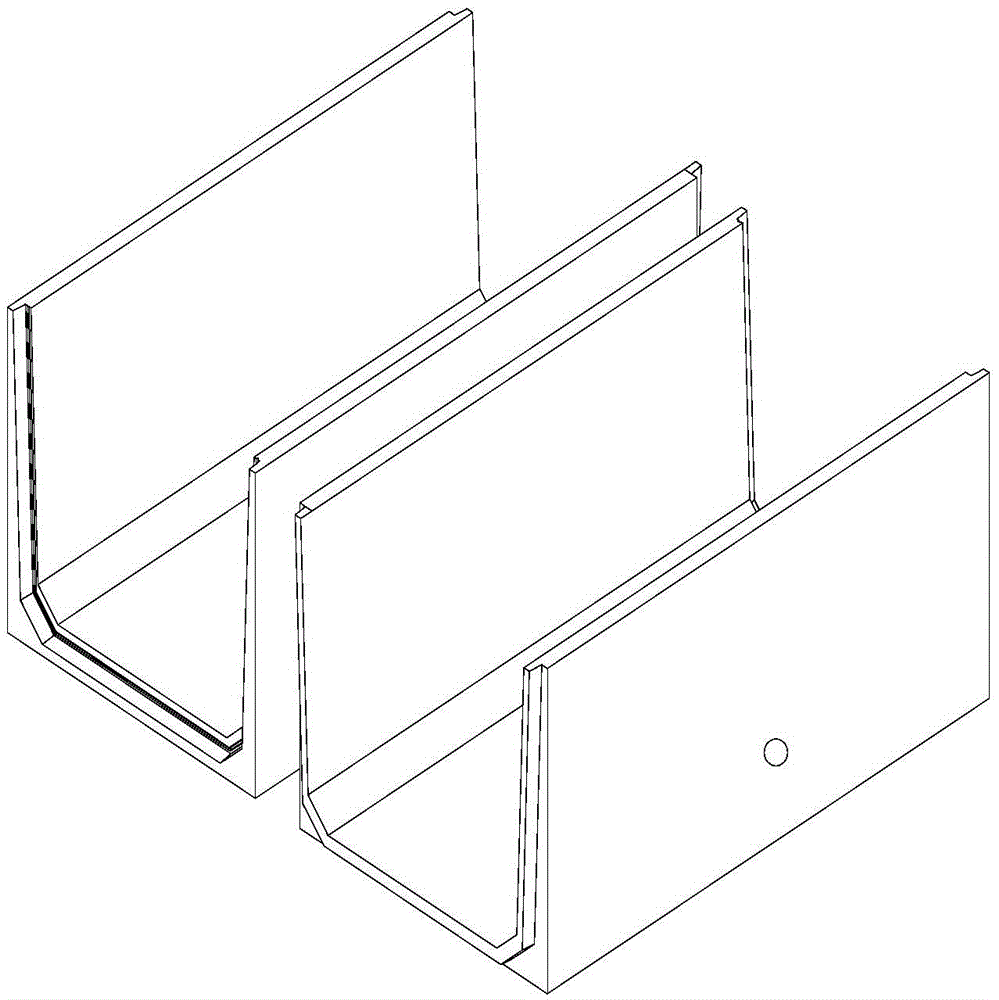 Assembled rectangular reinforced concrete water saving tank