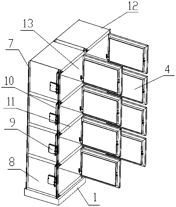 Intelligent storing shelf provided with hidden type emergency locks