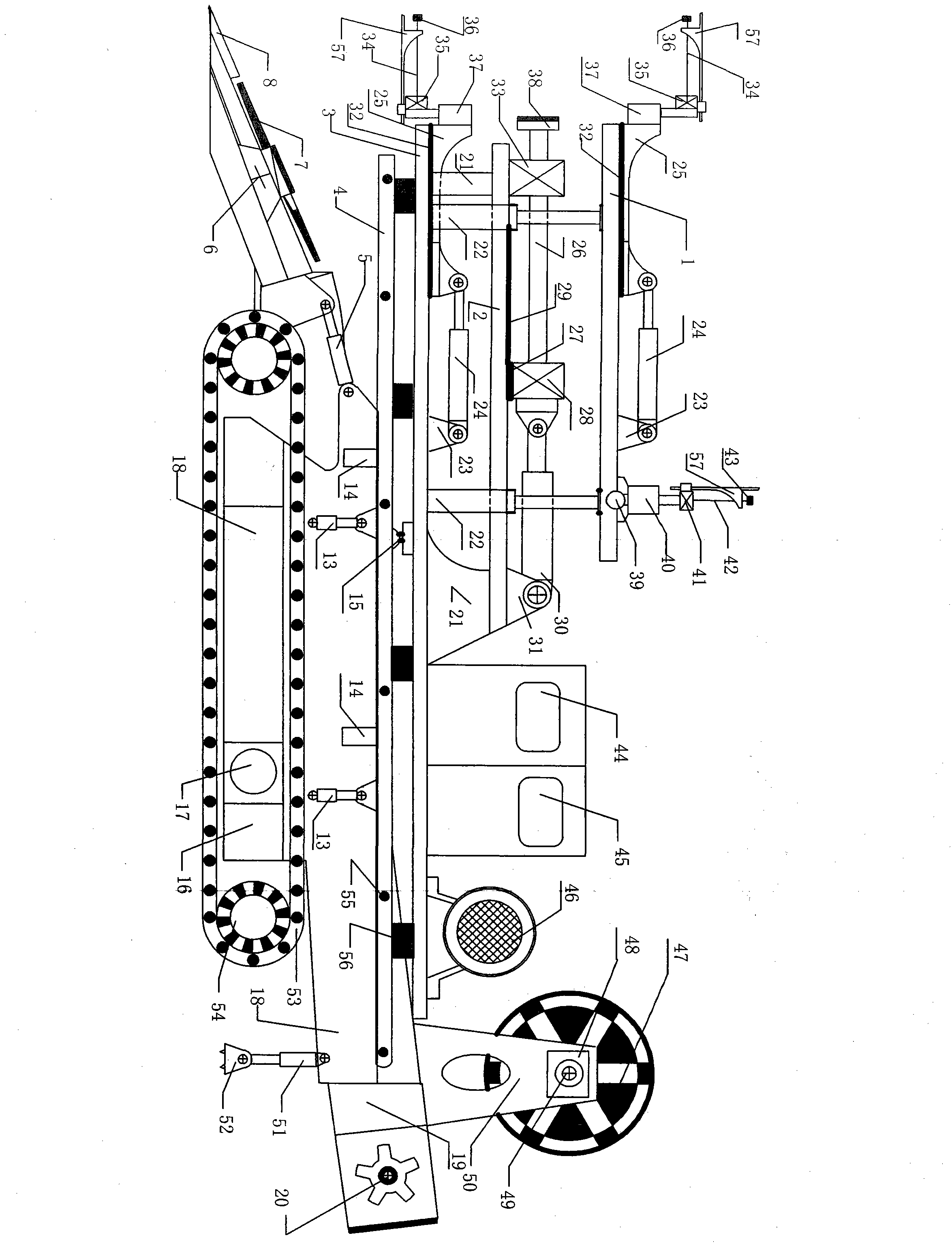 Multifunctional underground roadway tunneling locomotive