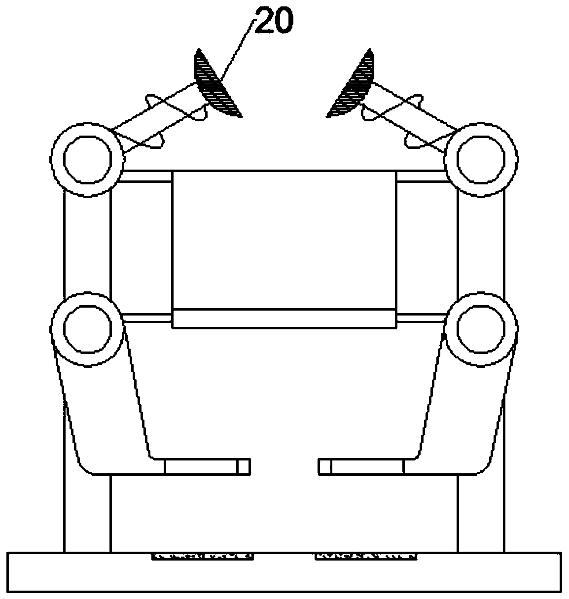 A standing lower limb exercise rehabilitation device