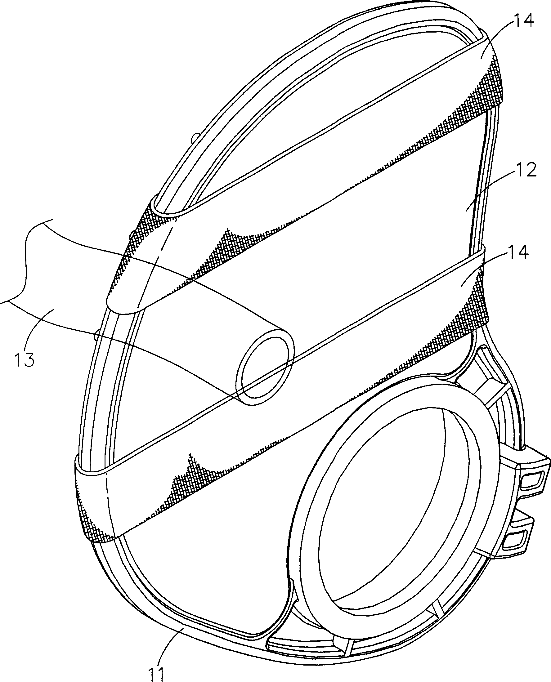 Massager air bag and fittings wrapping structure