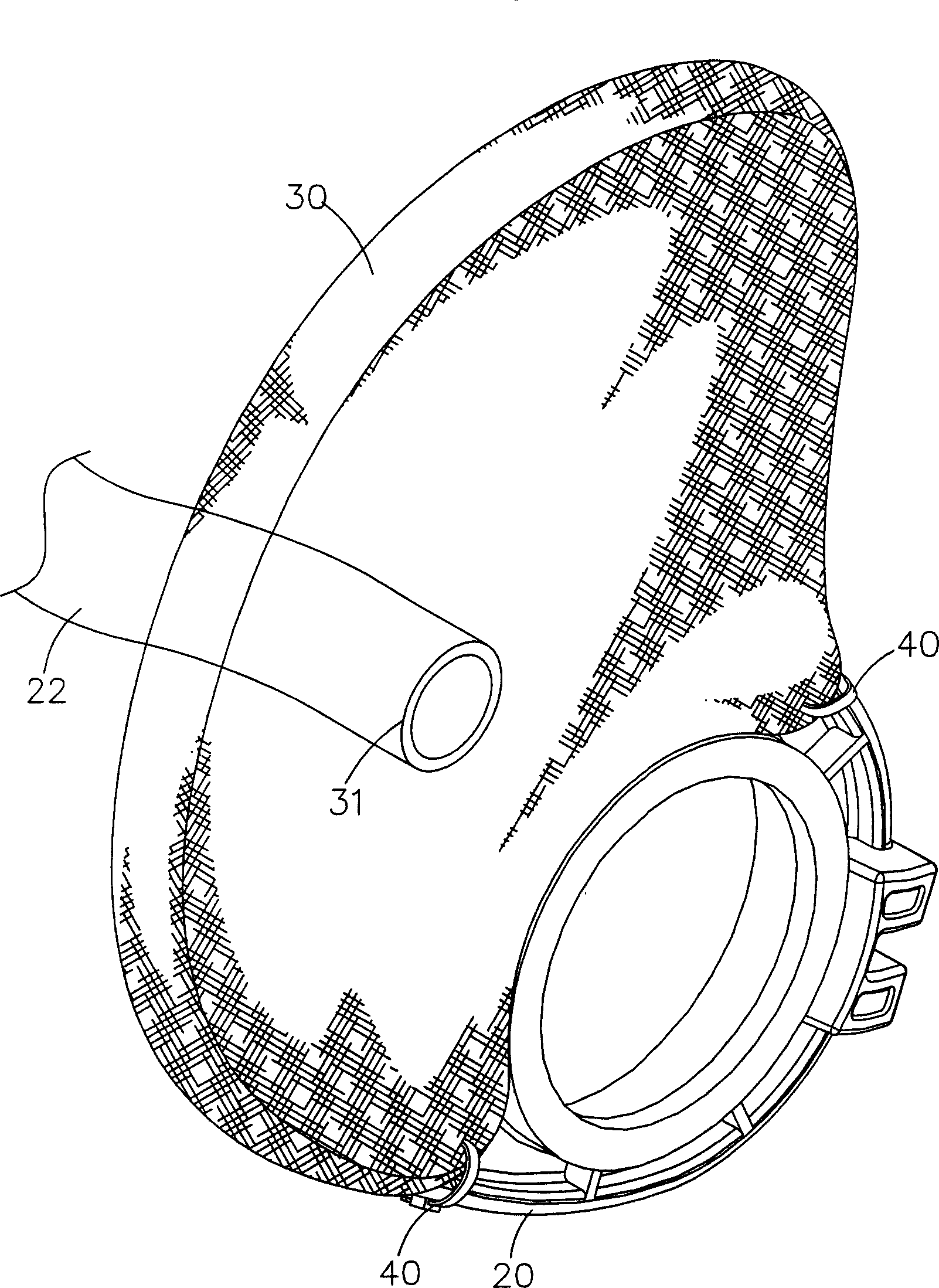 Massager air bag and fittings wrapping structure