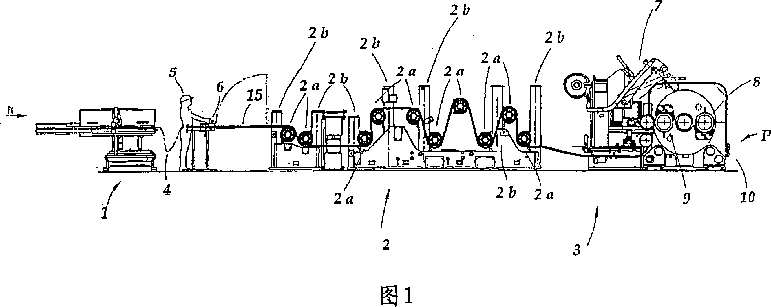 Process and device for processing a film web