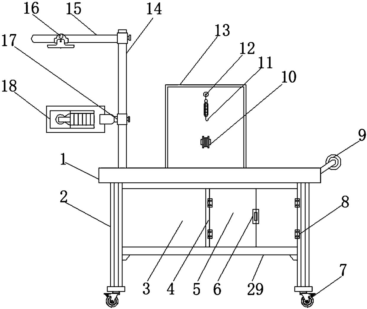 Test bench capable of performing various physical experiments