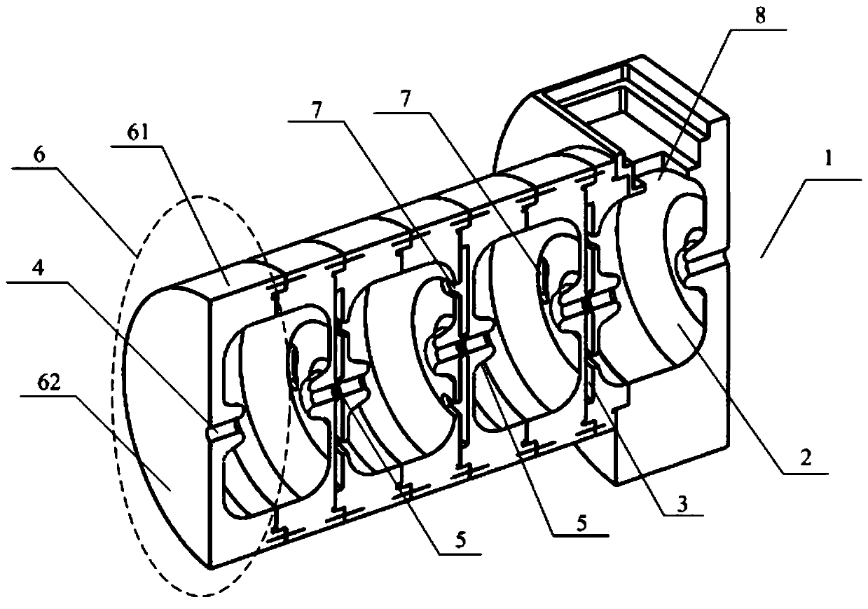 Shaft-coupled double-period electron accelerator tube and method for frequency up-regulation of accelerator and cavity