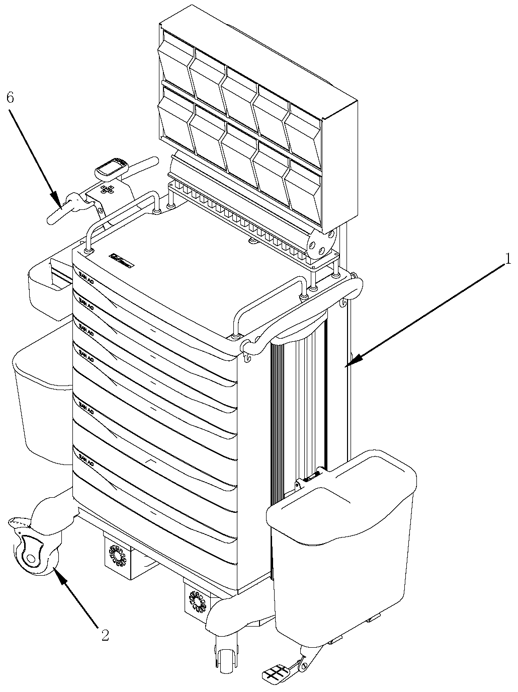 Electric medical trolley