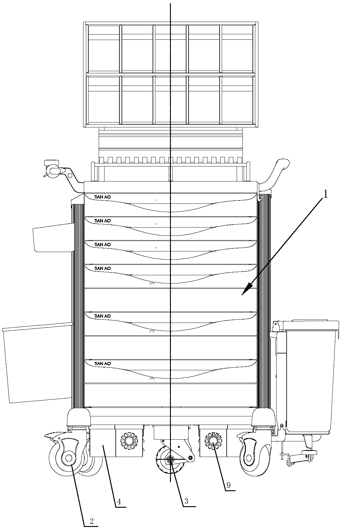 Electric medical trolley