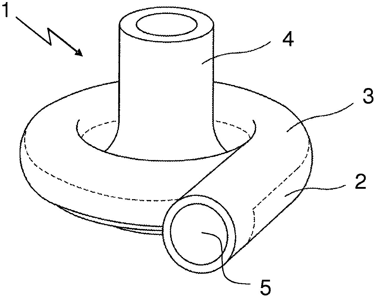 Plastic housing of radial flow compressor