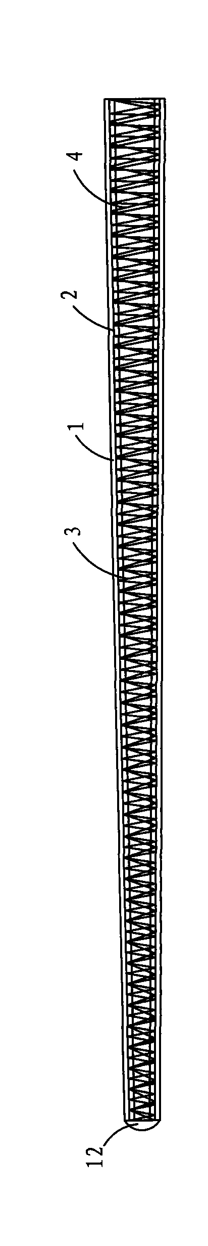 Annular prestressed concrete electric pole and production process thereof