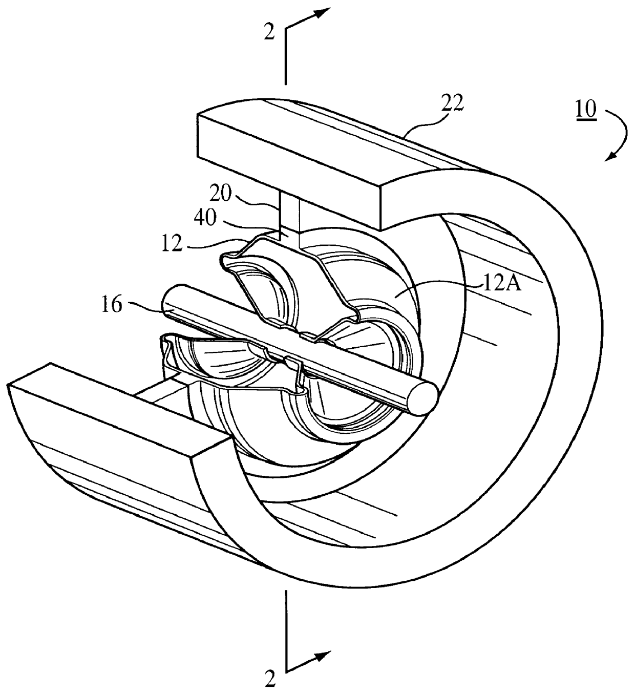 Flywheel with self-expanding hub