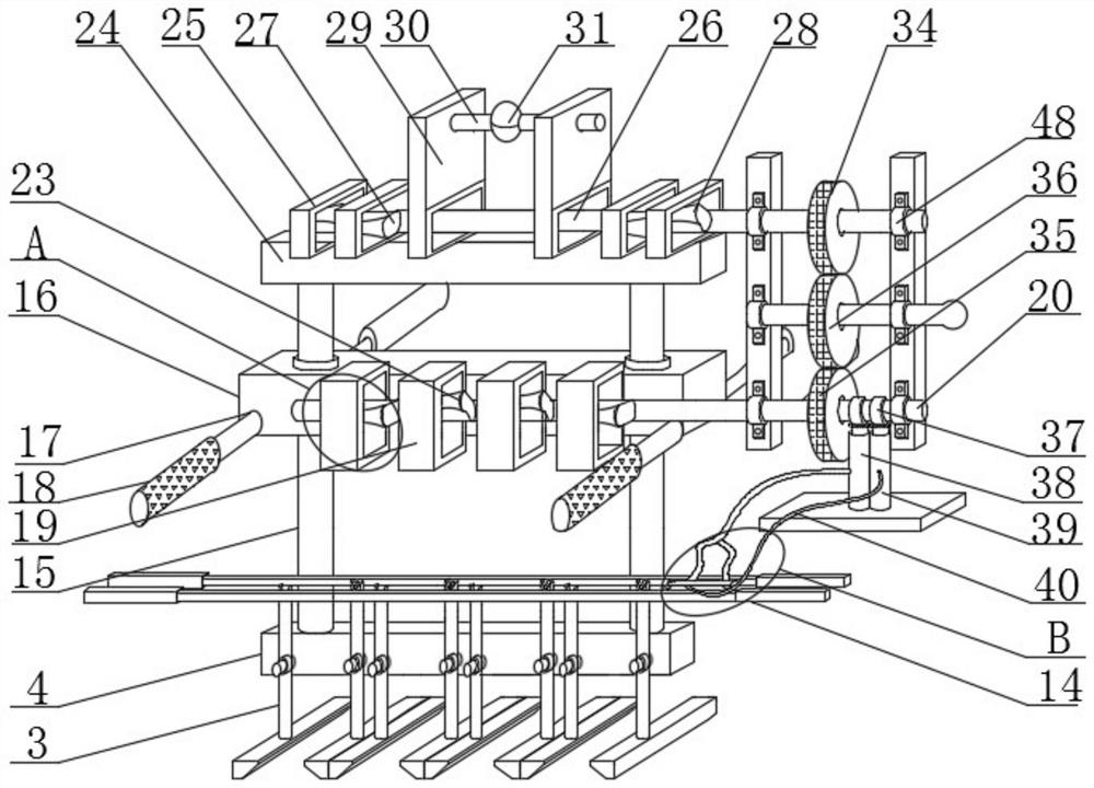 A horseshoe harvesting imitation manual automatic root pulling mechanism