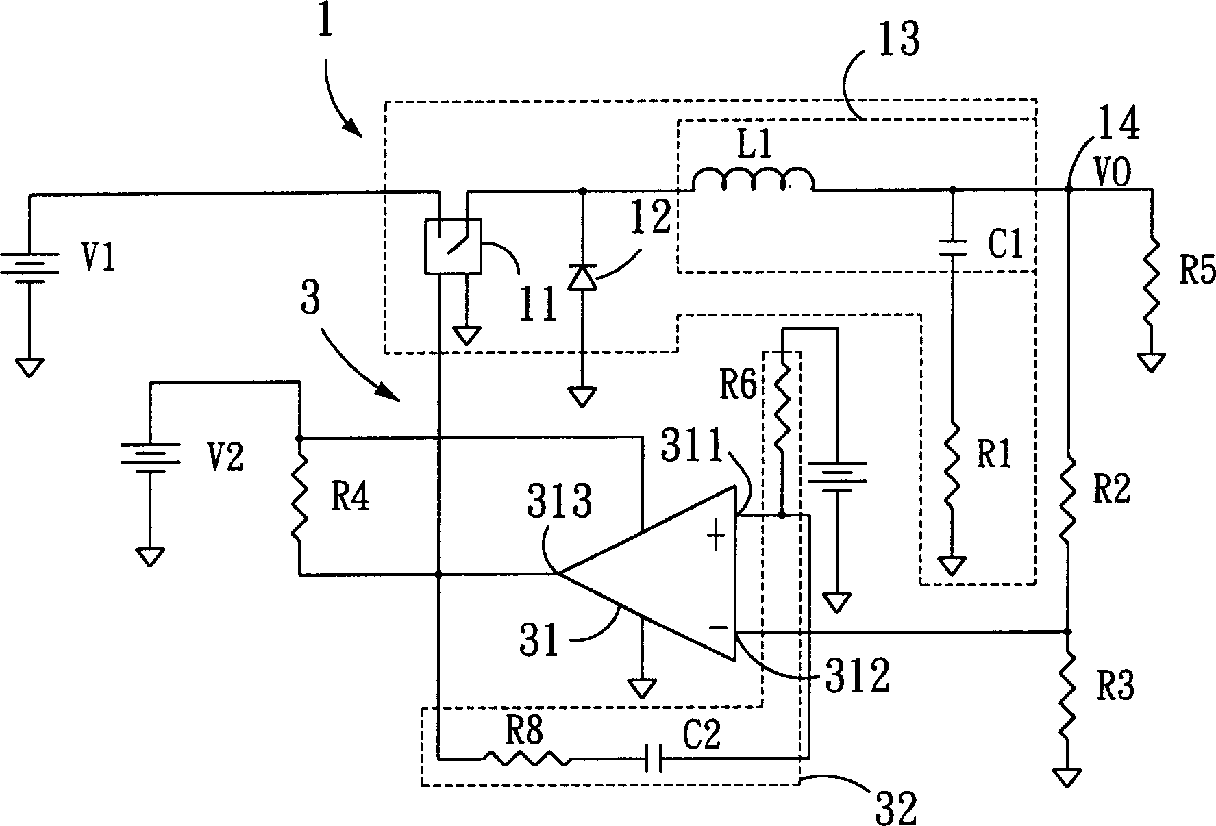 Control apparatus of voltage converter