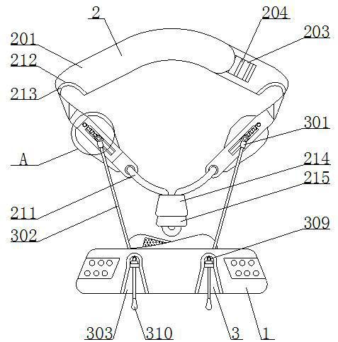 Fixing device used for assisting impulse oseillometry