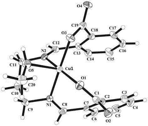 Preparation method of carboxybenzaldehyde 1,3-propane diamine Schiff base copper complex