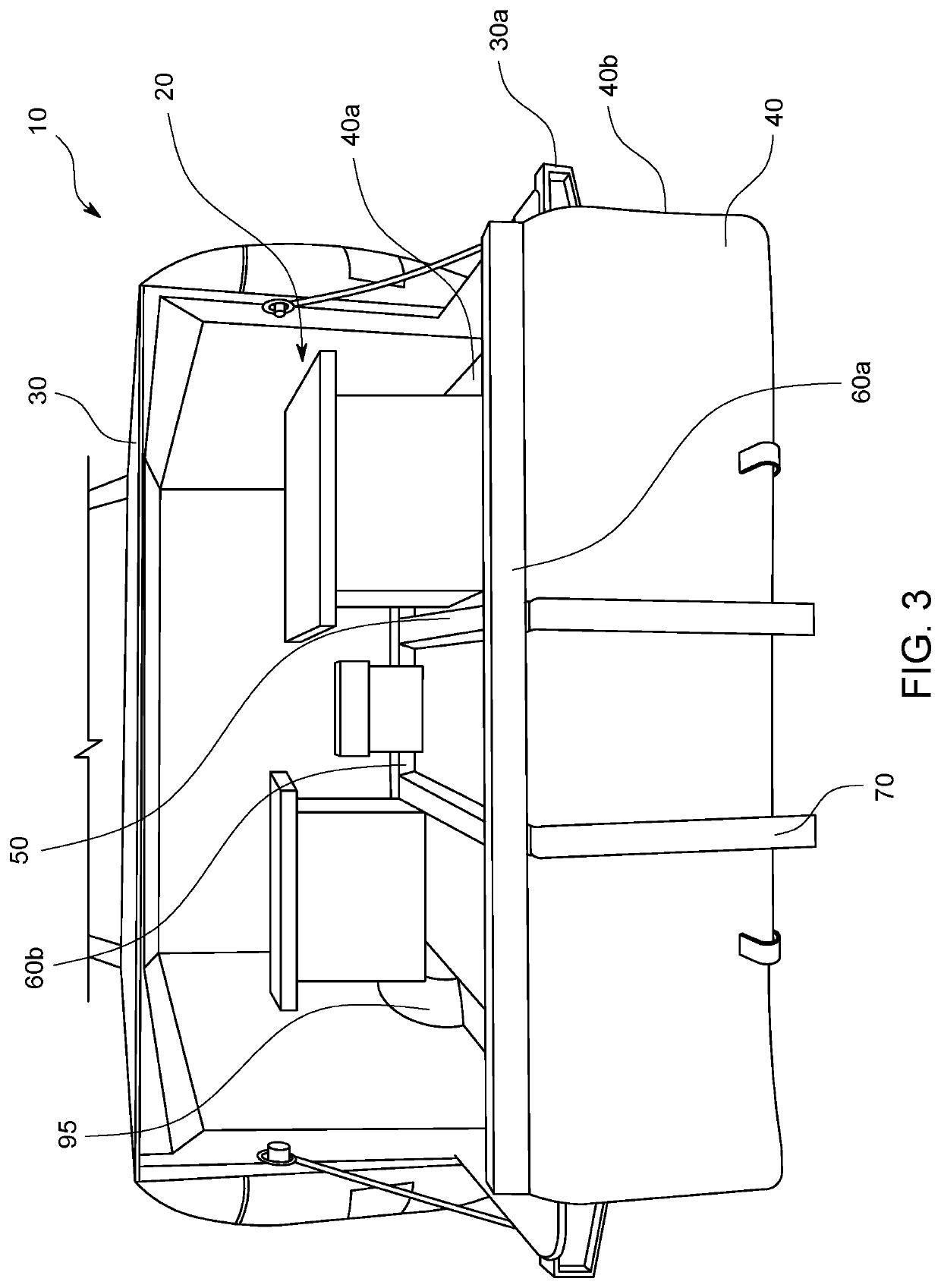 Cargo loading and unloading system in a vehicle