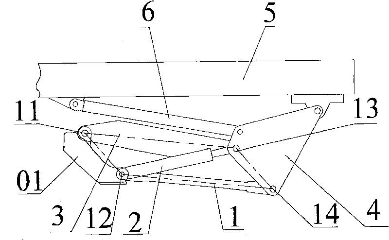 Gin pole turnover mechanism