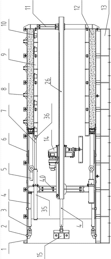 Testing device for extruding and lining of concrete