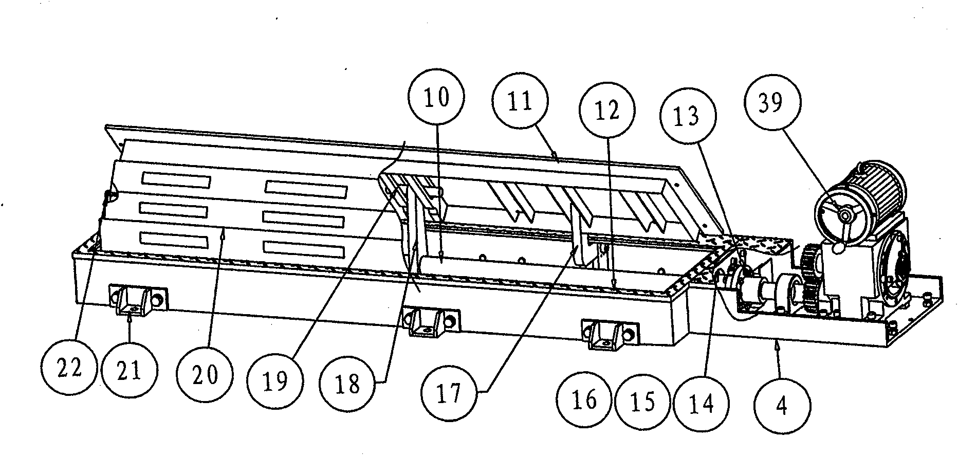 Ground type roadblock machine