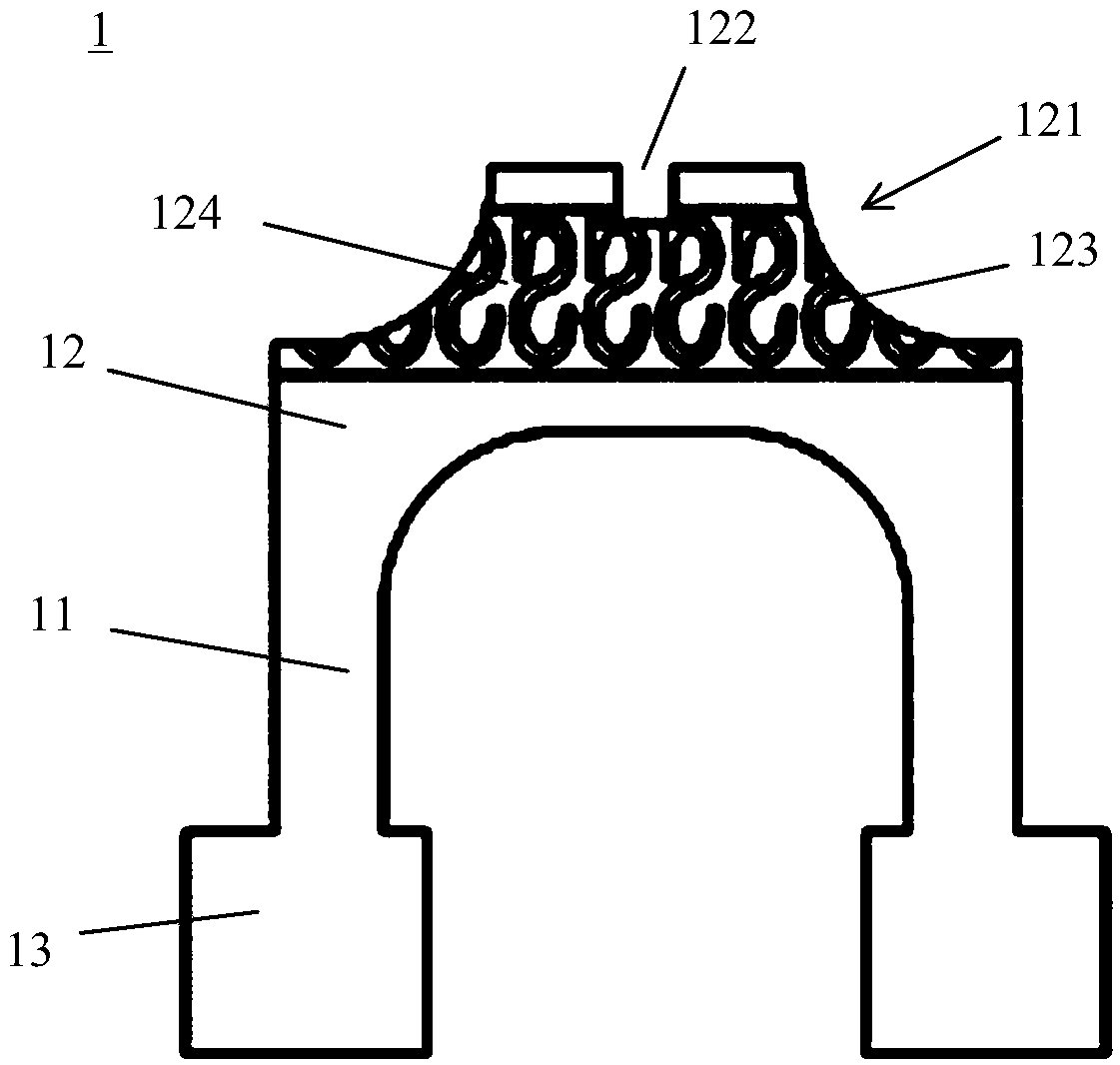 Mouse head fixing device for magnetic resonance imaging and fixing method for mouse head fixing device