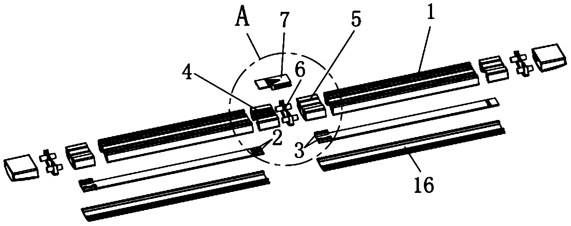 Sliding type seamless splicing lamp