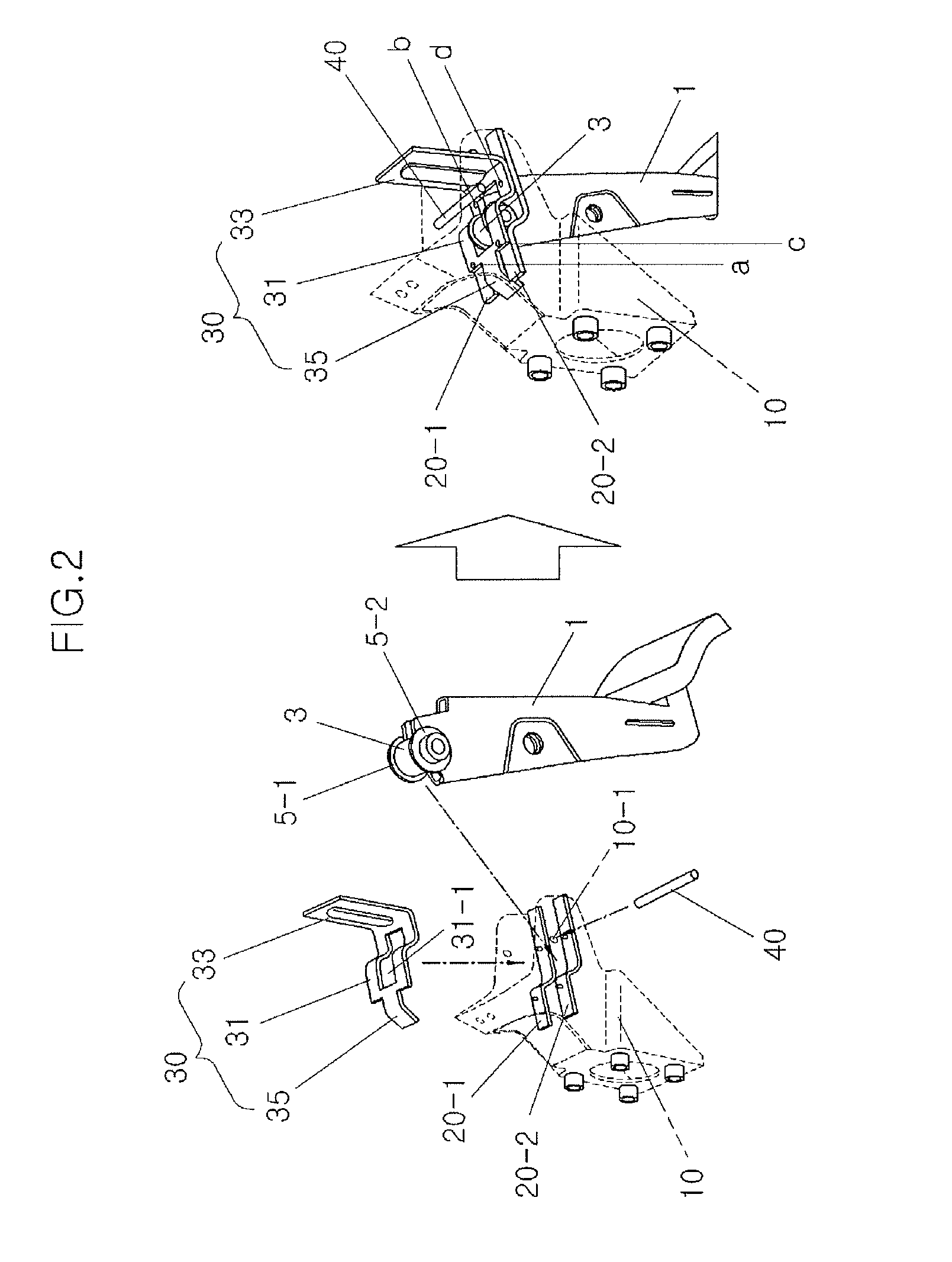 Driver's injury prevention type pedal