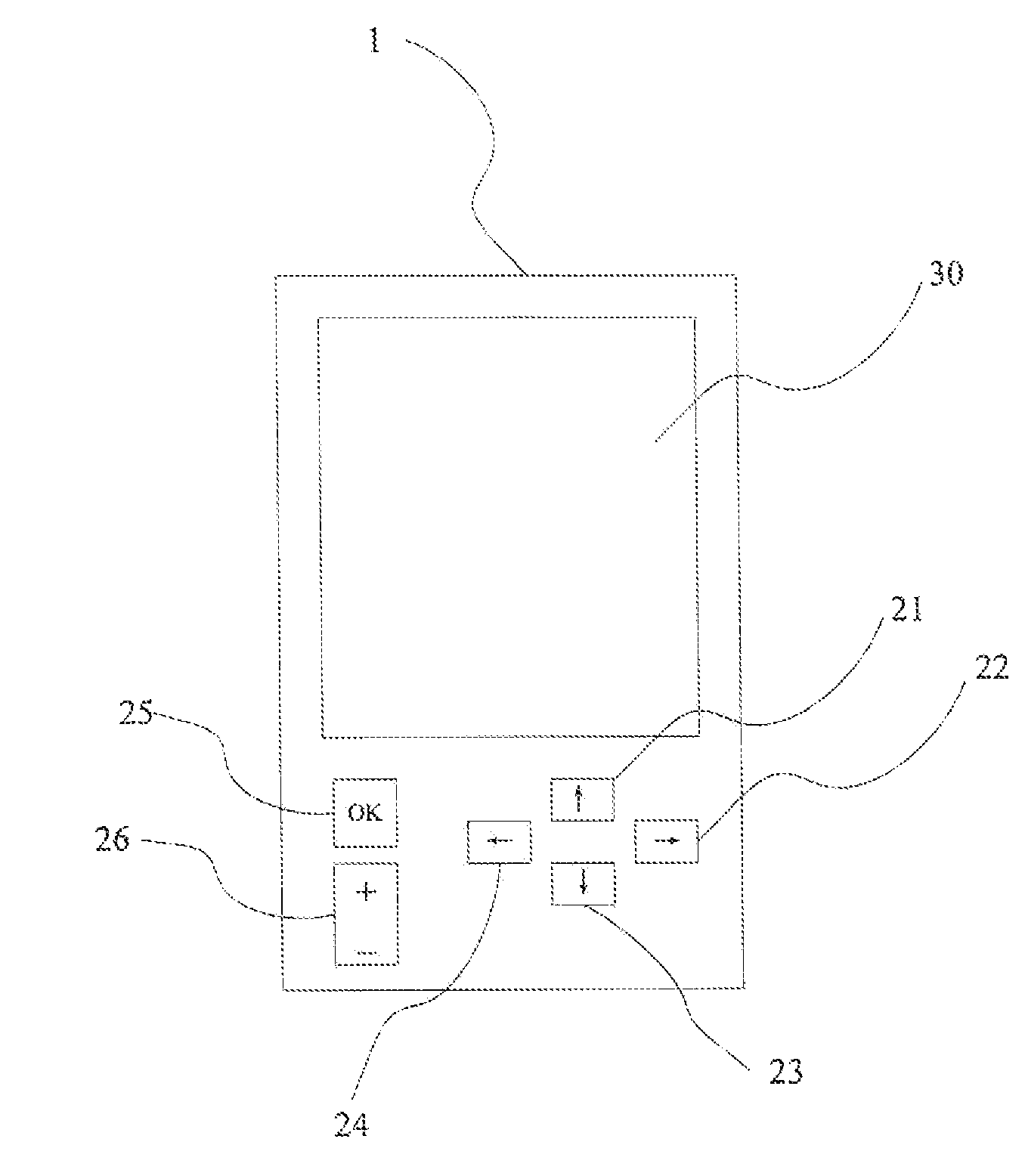 Method and device for character input by direction key