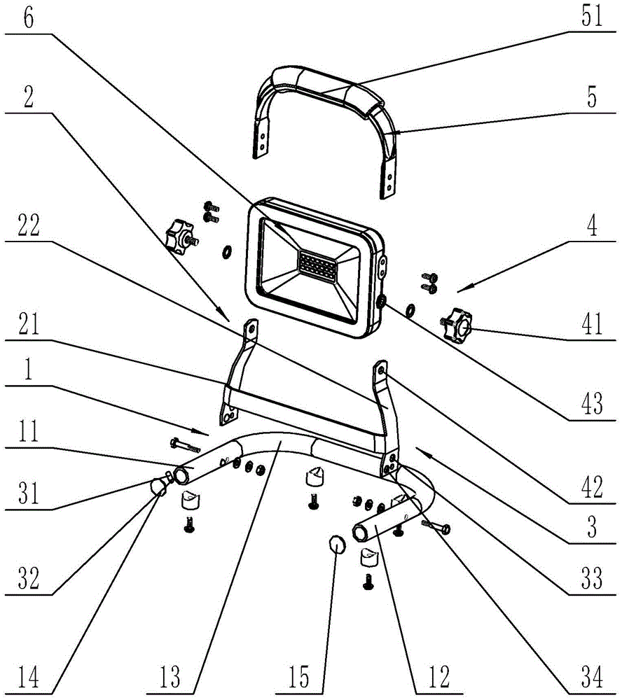 Foldable lamp support and LED lamp