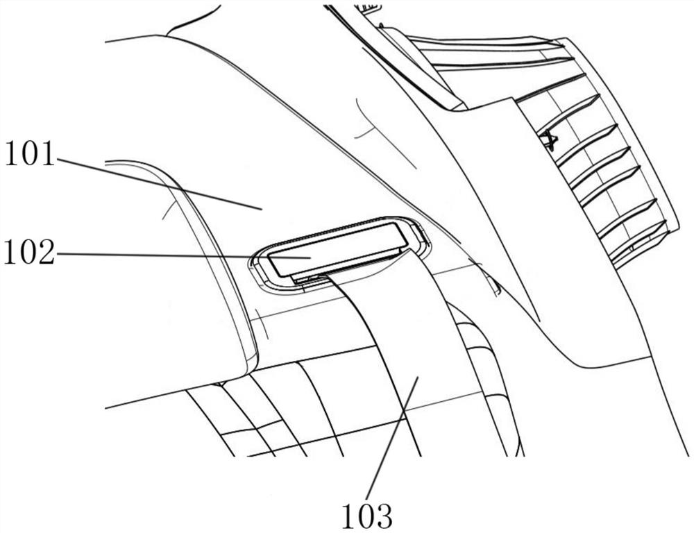 Safety belt outlet structure