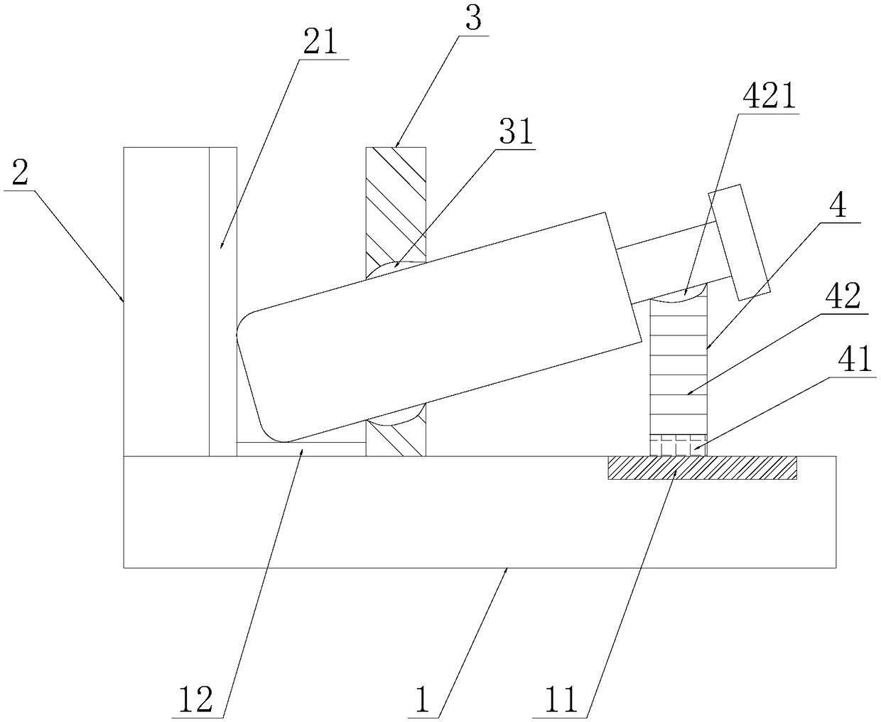 Vehicle-mounted fire extinguisher support