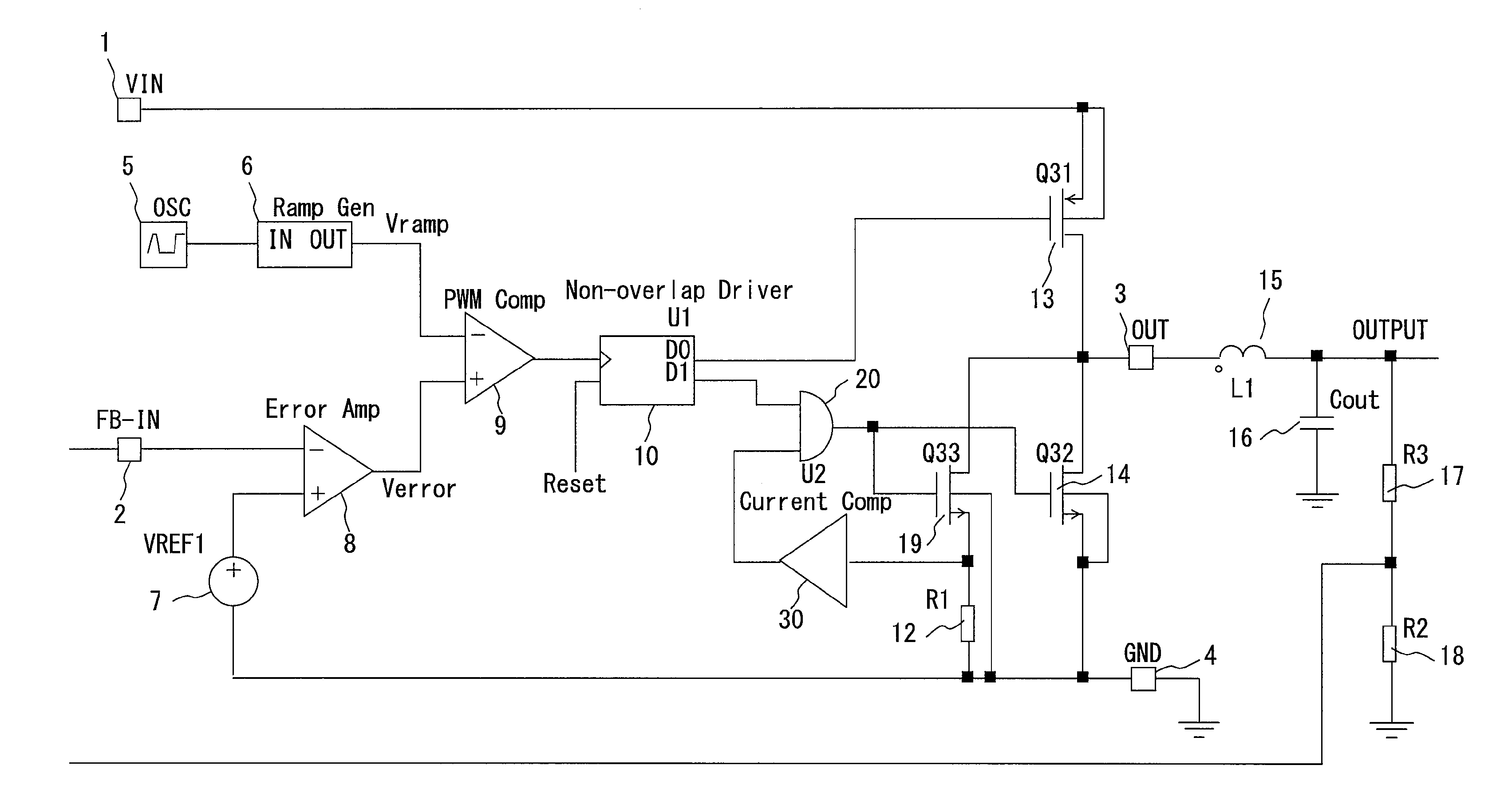 Abnormal current preventive circuit of dc-dc converter