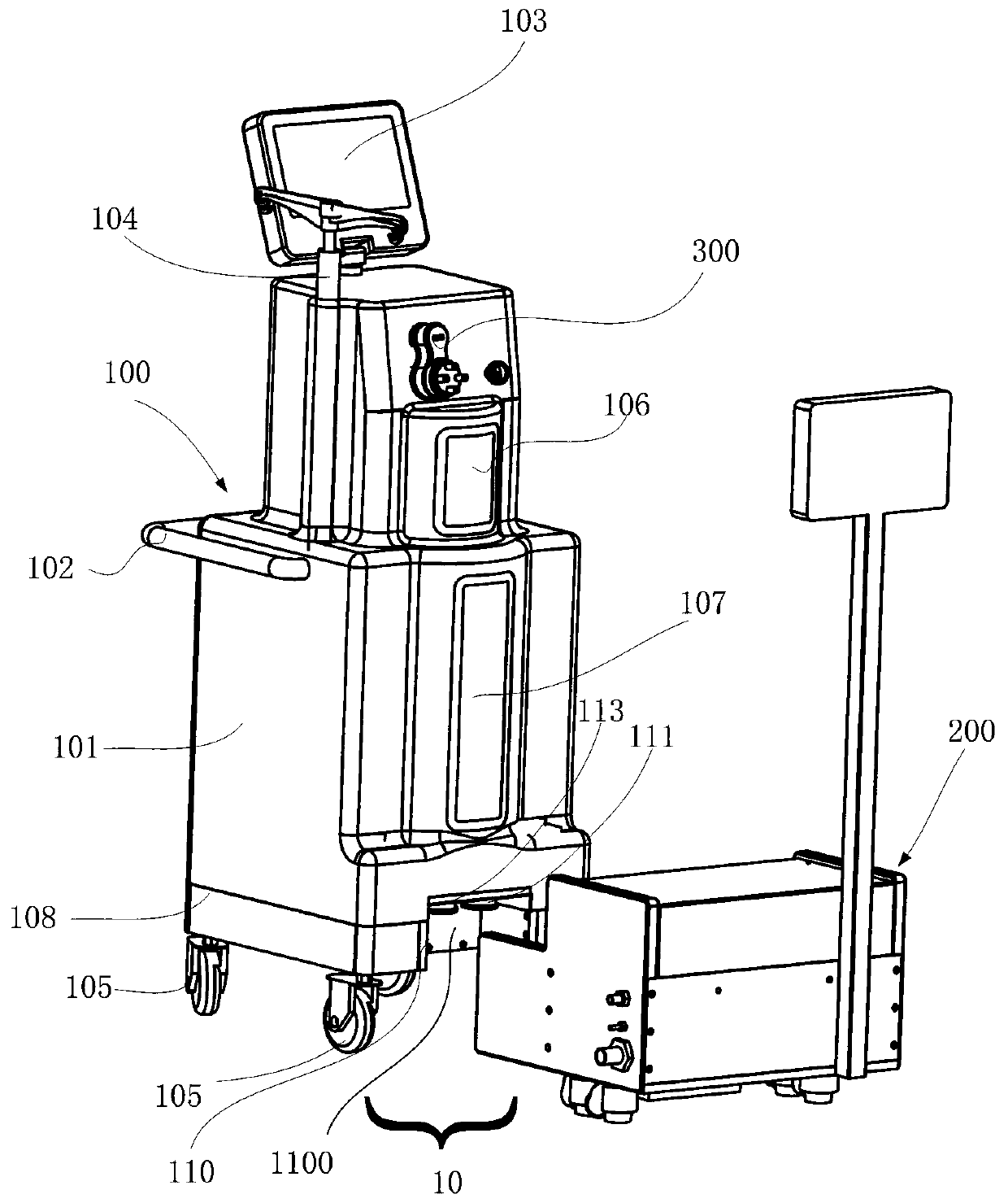 Waste collection equipment and waste collection treatment system