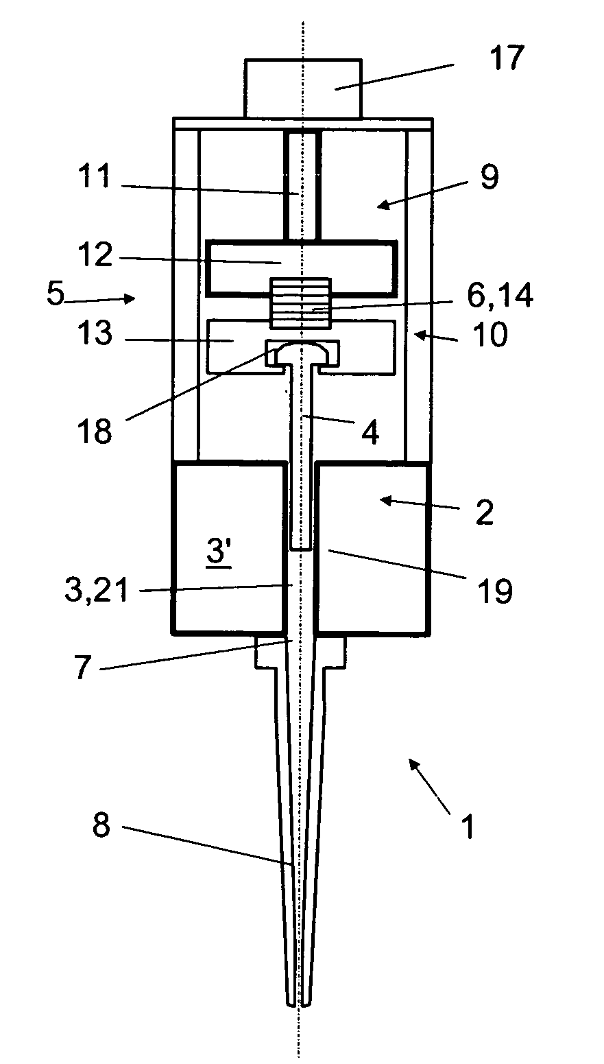 Device for aspirating and dispensing liquid samples