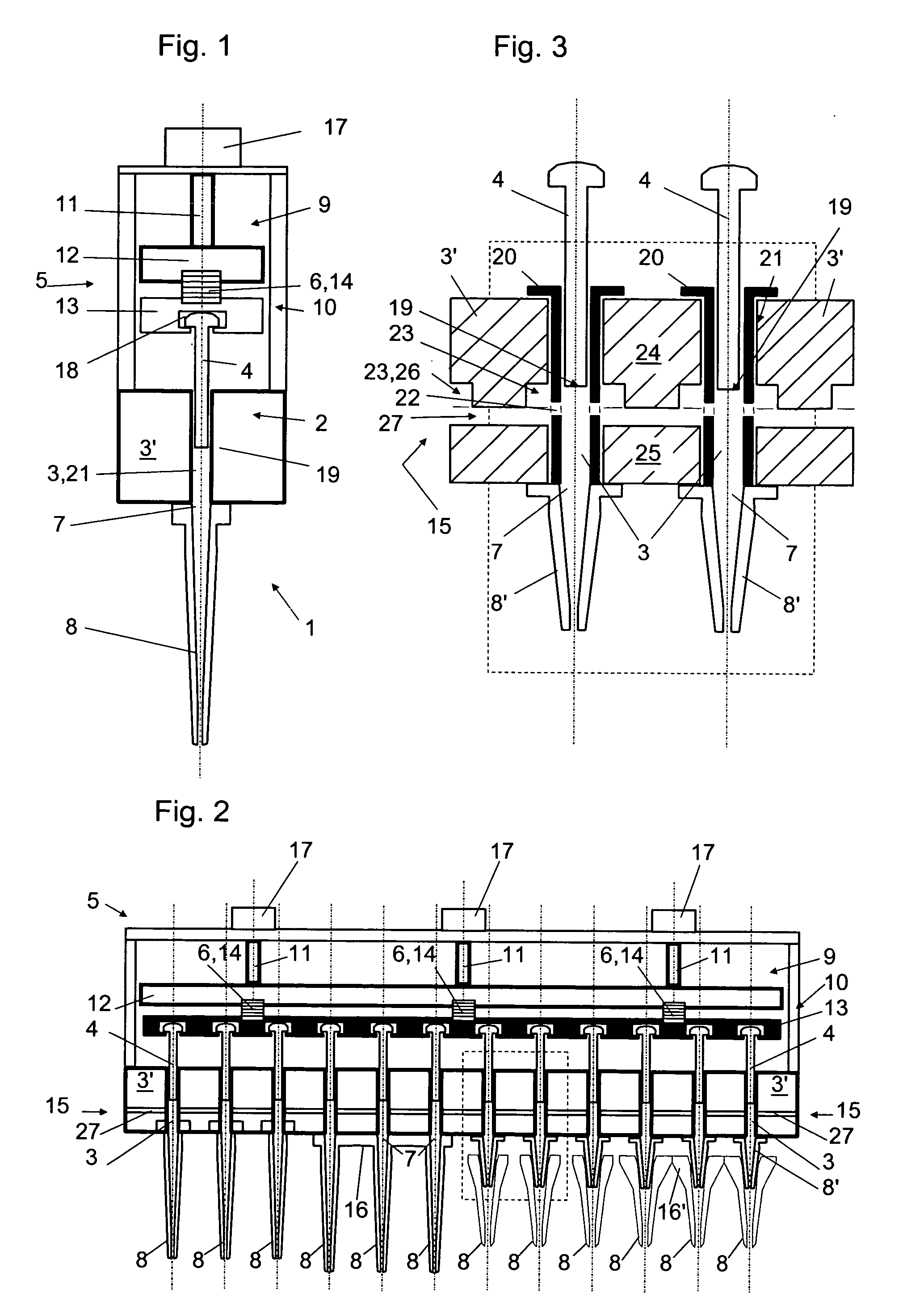 Device for aspirating and dispensing liquid samples