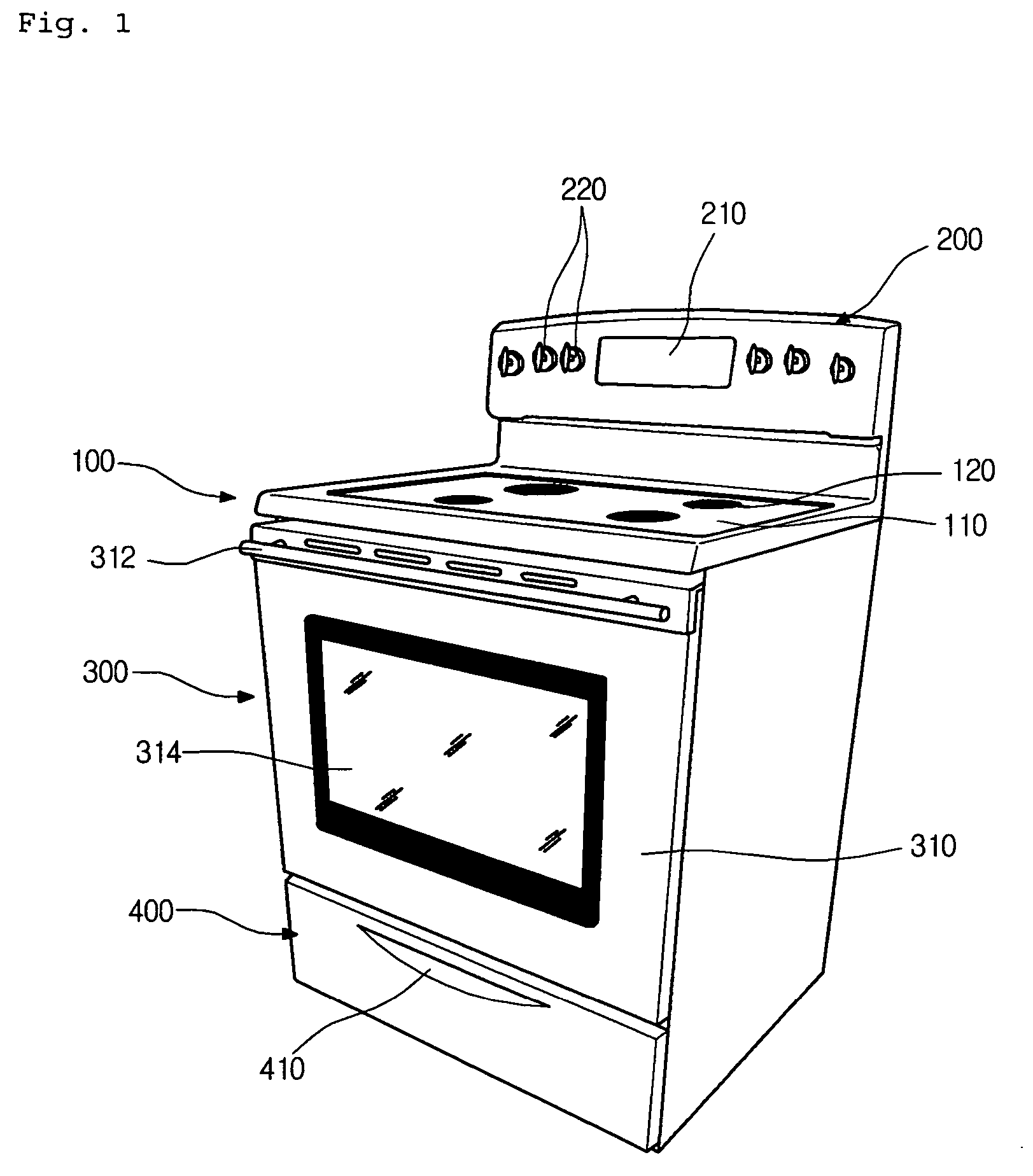 Convection part for electric oven range