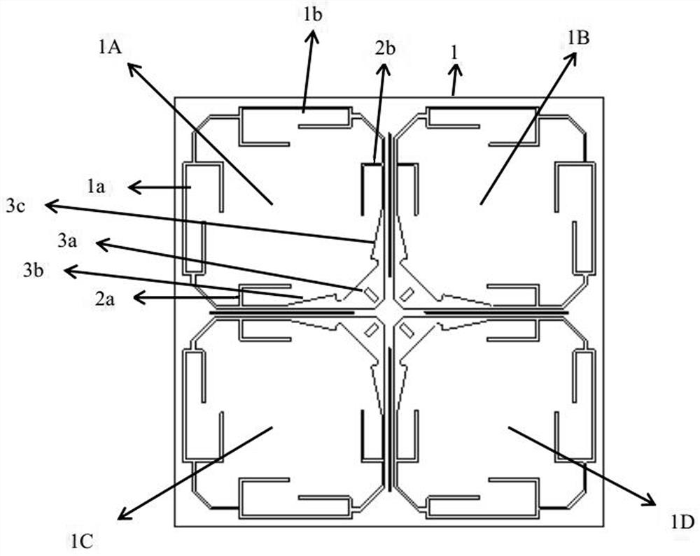 Broadband filtering unit and antenna array