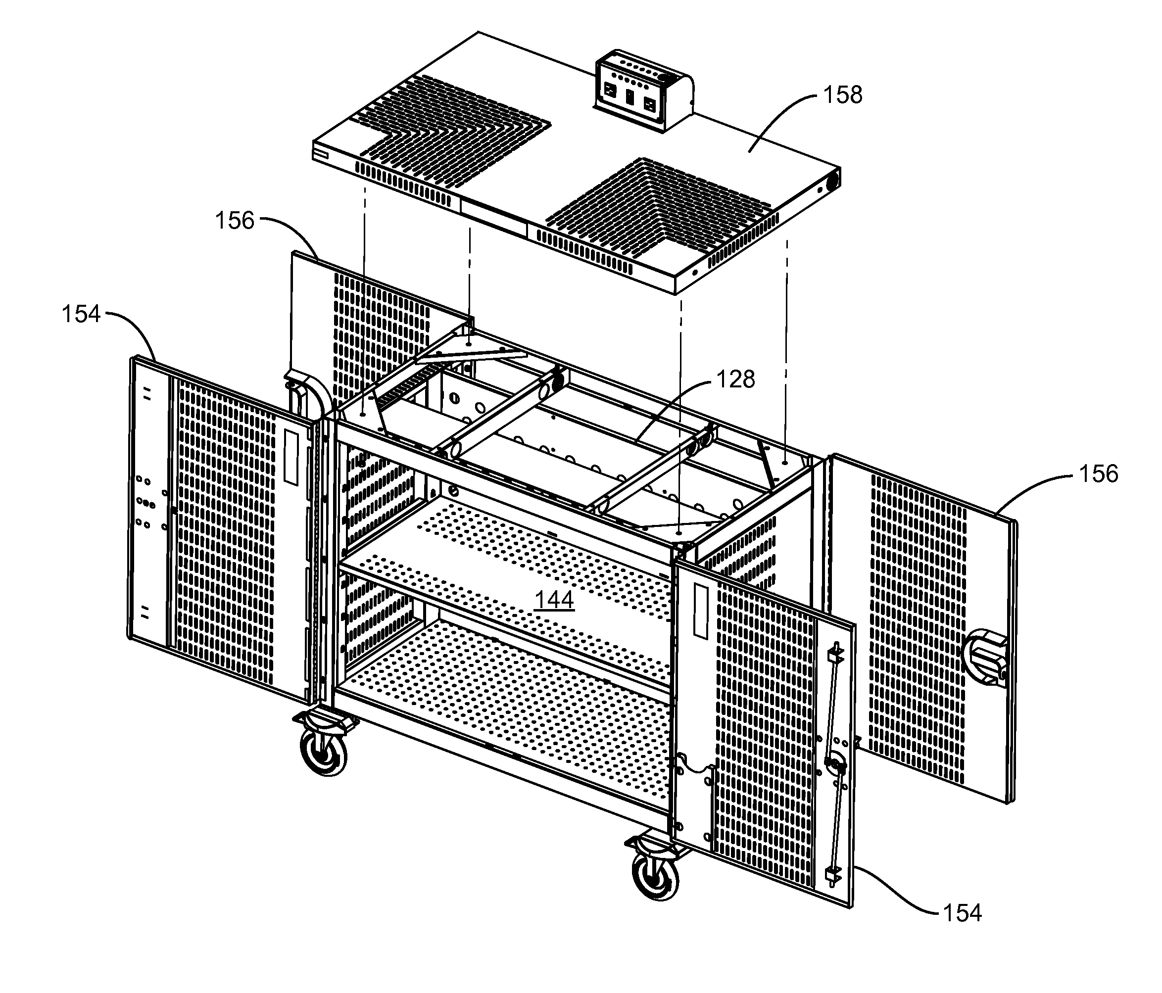 Electrical System for a Computer Cart