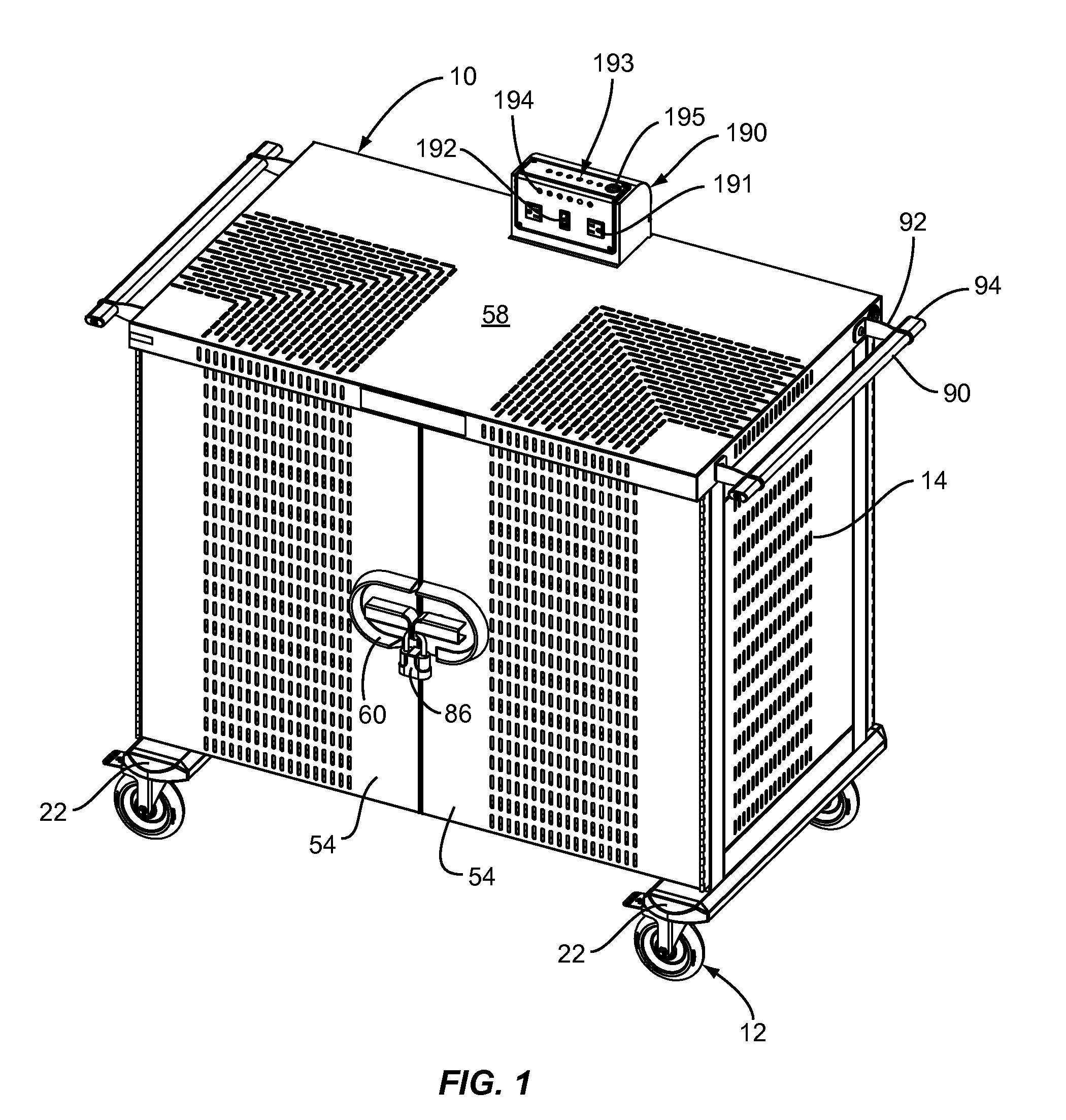 Electrical System for a Computer Cart