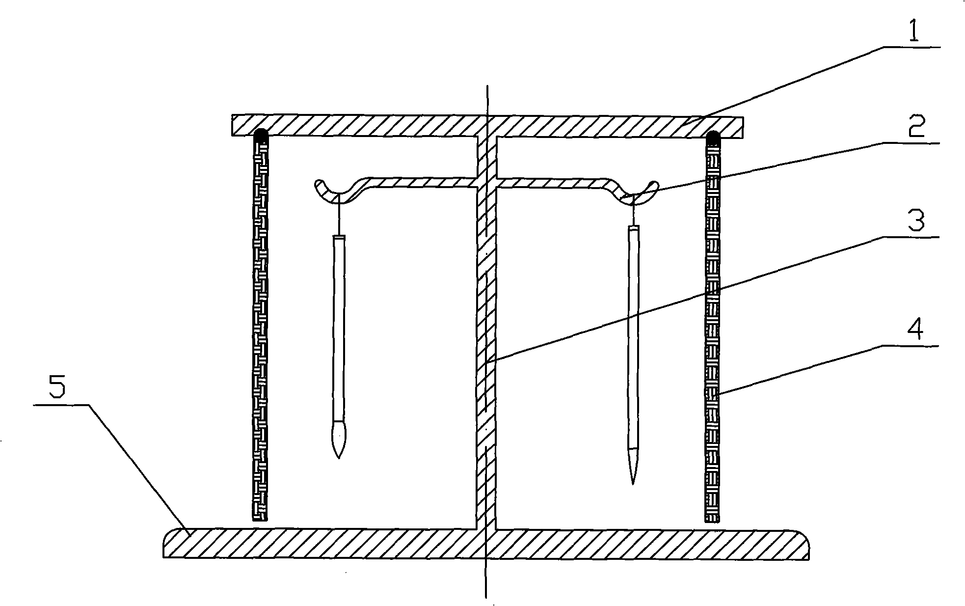 Chinese writing brush frame