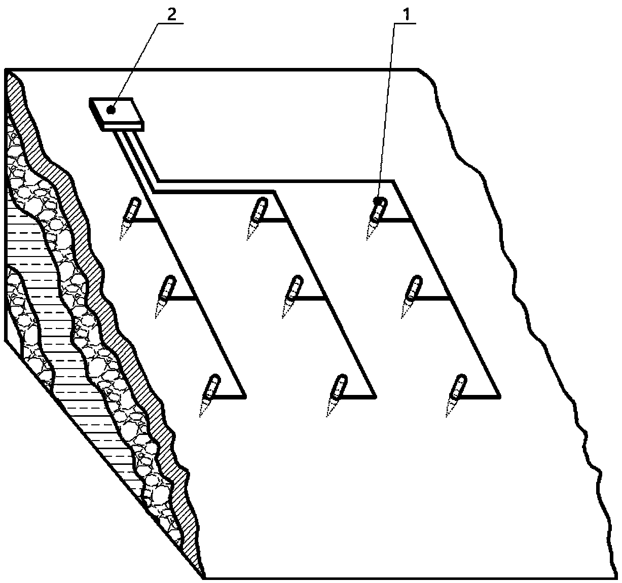 Reservoir bank hydro-fluctuation belt landslide and collapse array-type early-warning system