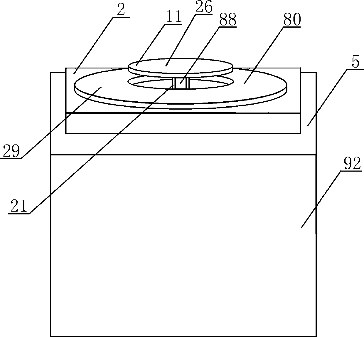 Rotary disc and rotary core integrated structure for injection molding