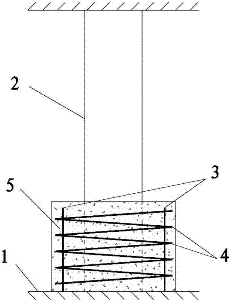 Spiral stirrup reinforcing structure for reinforced concrete column and construction method thereof