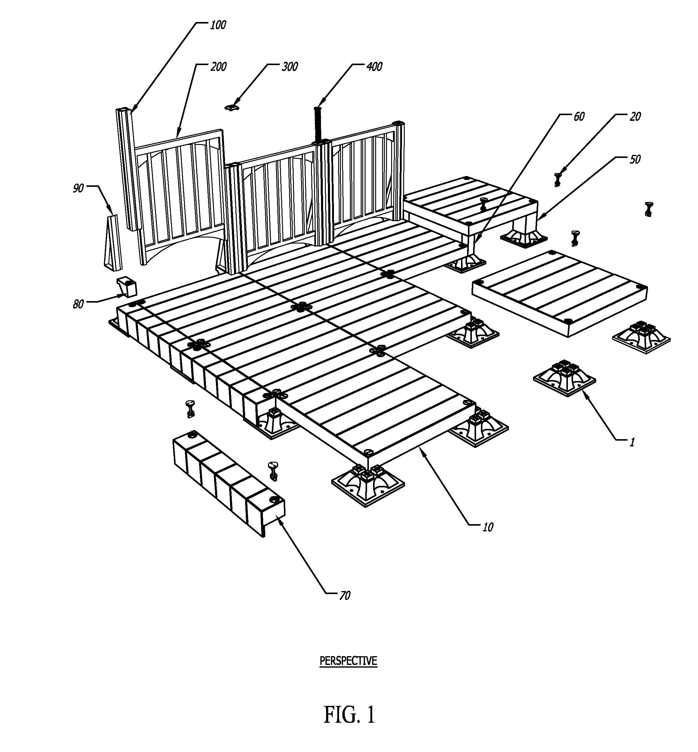 Modular, Portable, Interlocking Decking System