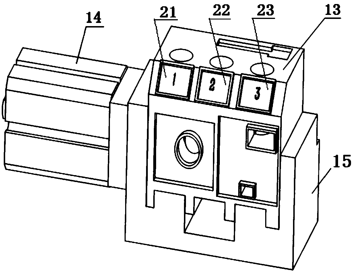 Rotary table type full-automatic labeling system of mini-type contactor