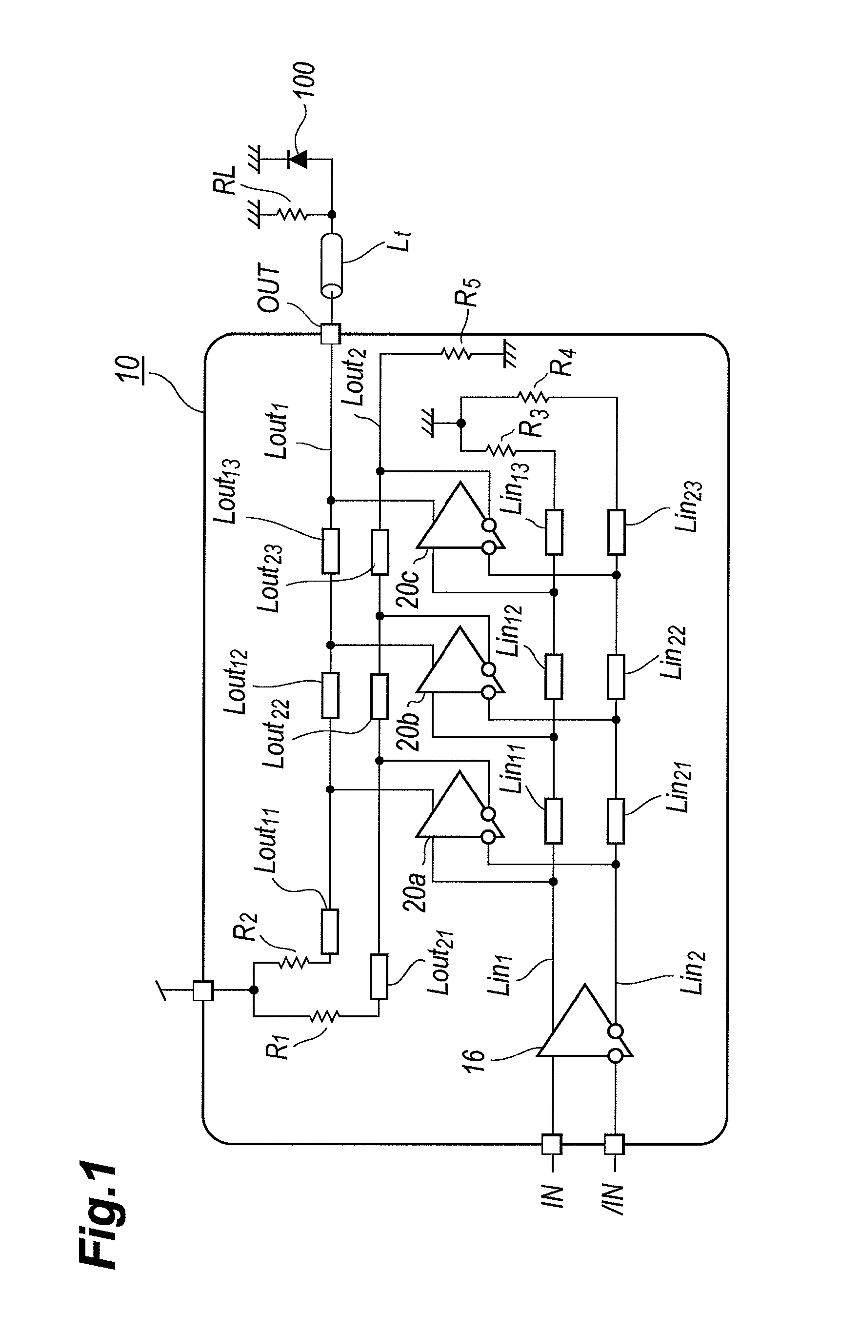 Traveling wave amplifier with suppressed jitter