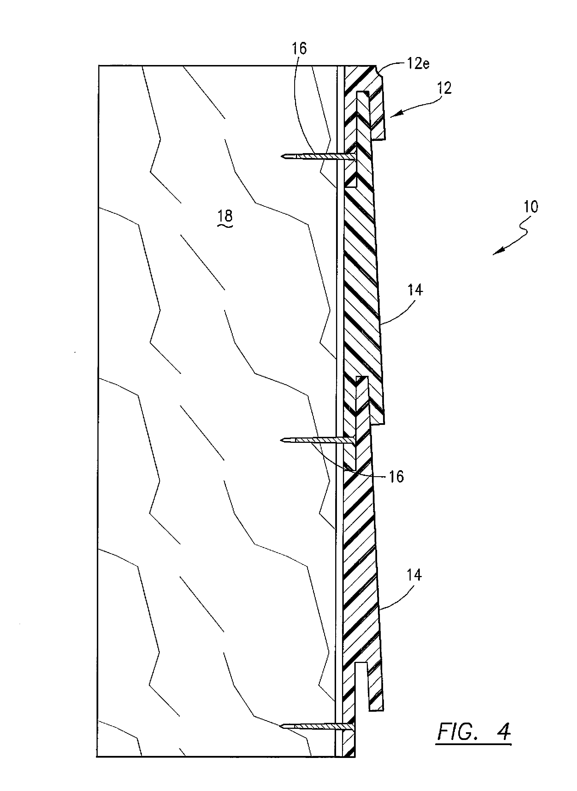 Panels including trap lock adaptor strips