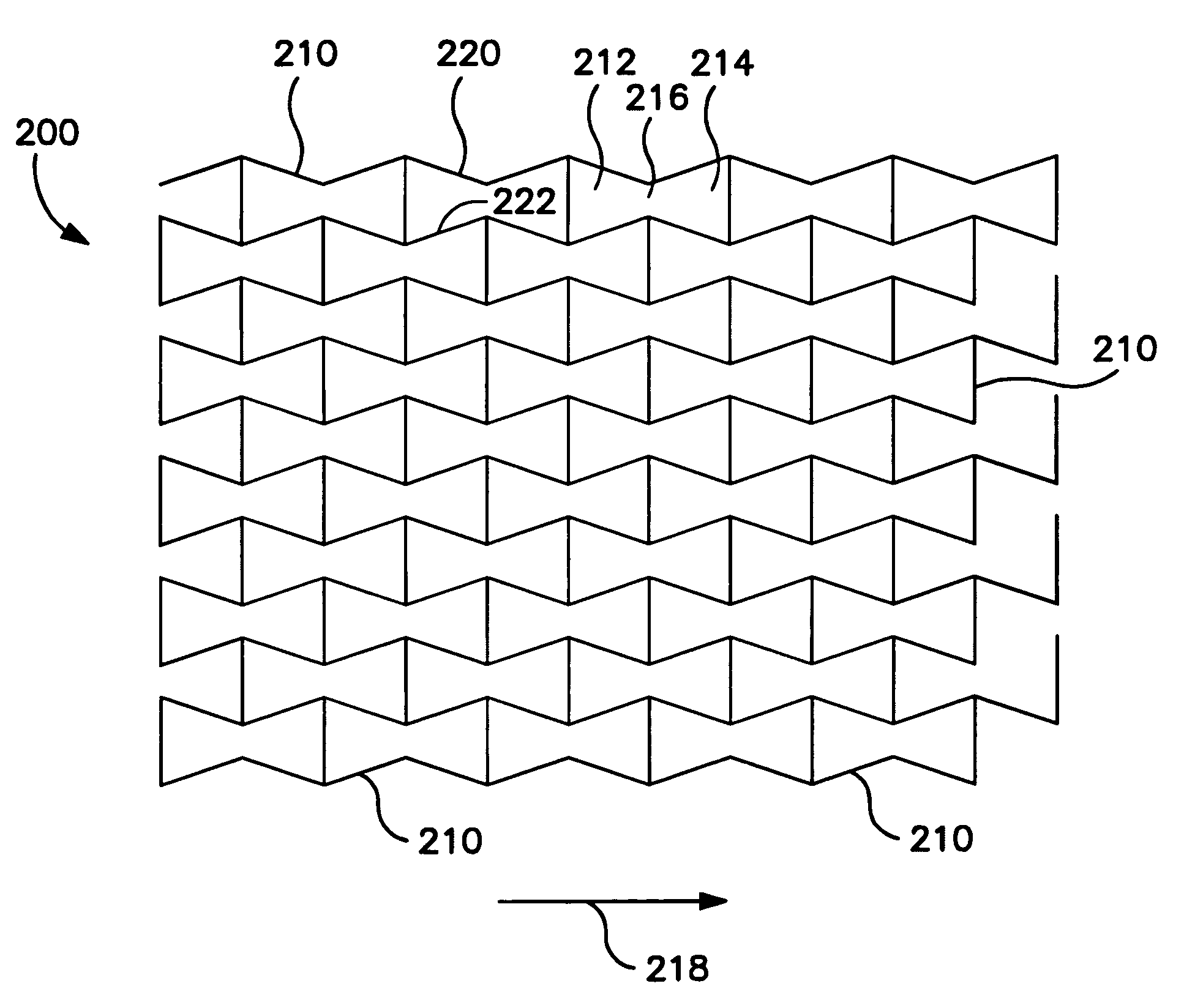 Nonwovens having reduced Poisson ratio