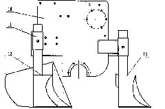 Pull-type ditching system for combined direct seed machine