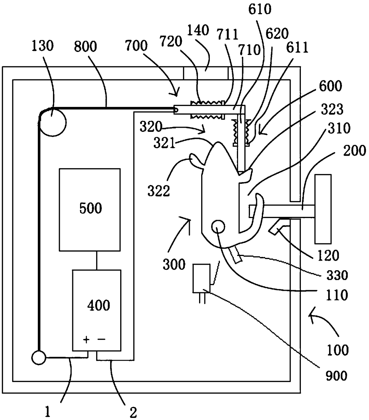 Anti-shock electronic control lock