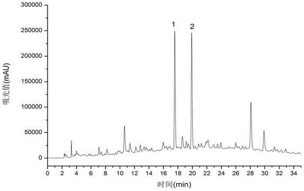 Method for preparing flavonoids compounds in camellia seed shells by high-speed counter-current chromatography