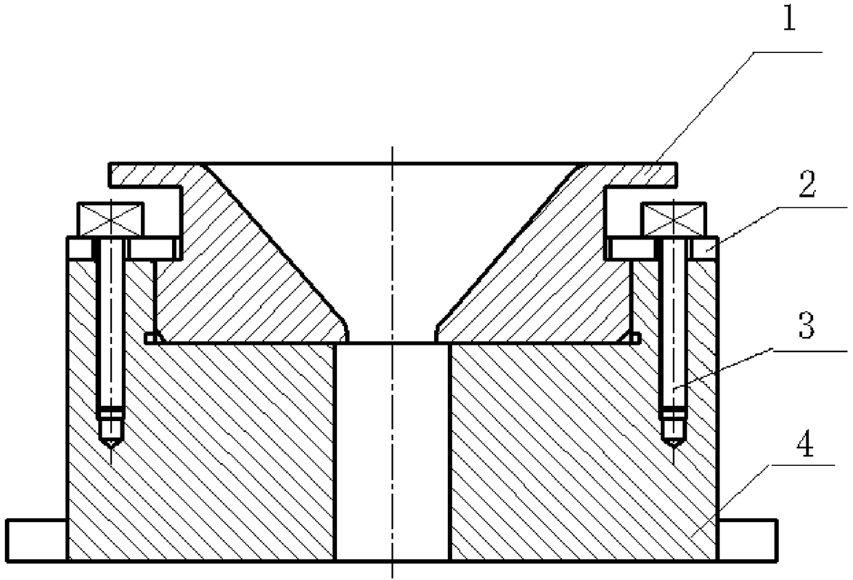 A quick-change valve hot forging die and its installation method and disassembly method